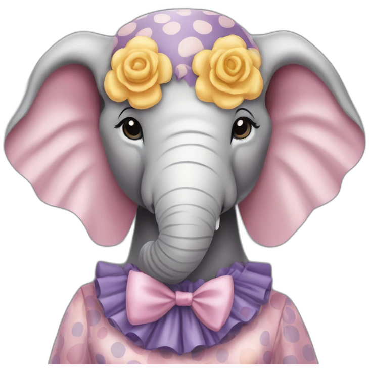 Elefante vestido de payaso emoji