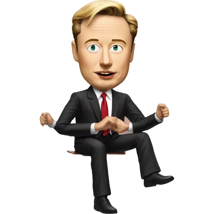 Elon musk Trump marionette strings emoji