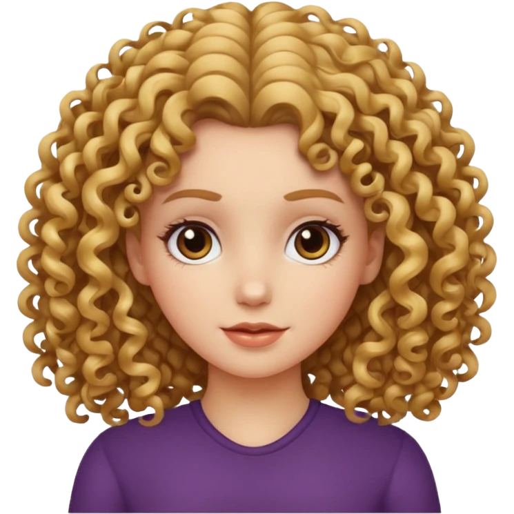Chica rizada blanca emoji