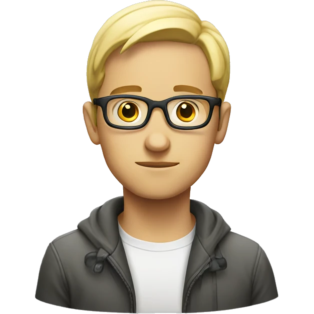 white nerd waiting emoji