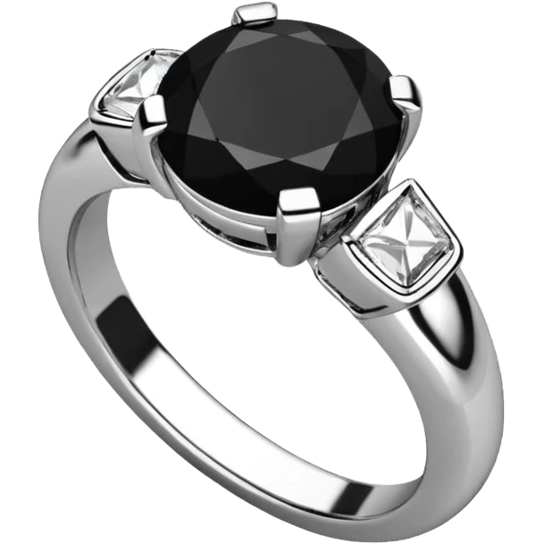 black engagement ring emoji