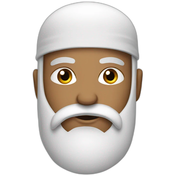 a Muslim with a white long beard boxing emoji