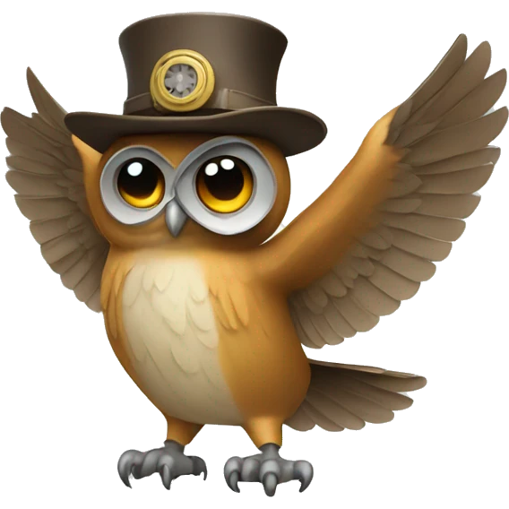 owl with propeller hat emoji