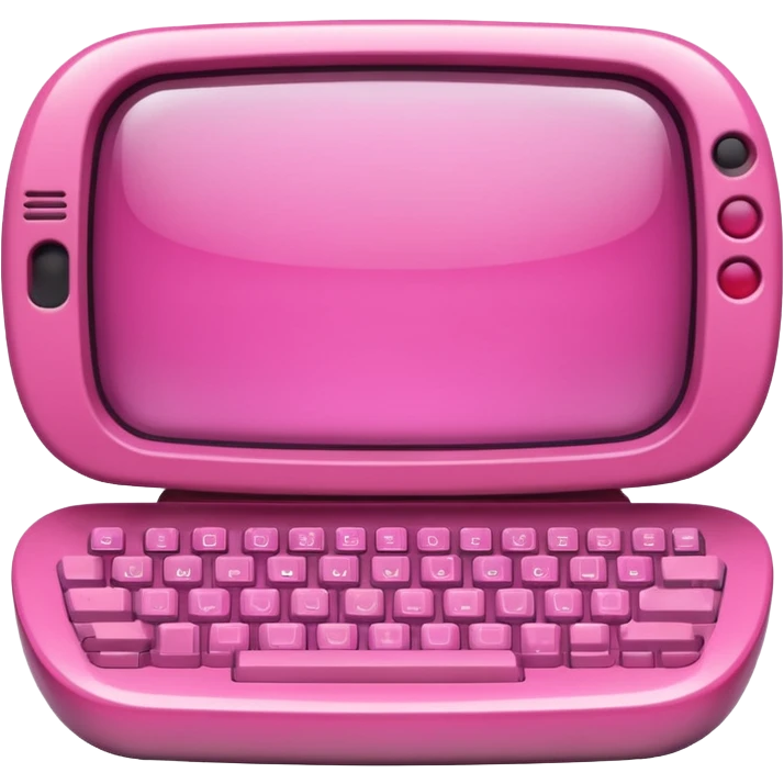 shiny pink translucent 90s PC emoji