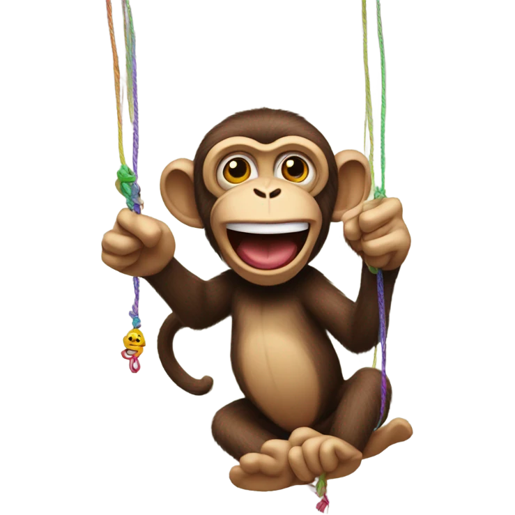 Monkey controlling puppet emoji