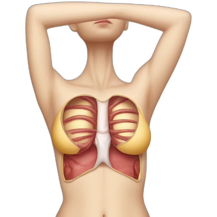woman's abdomen art school scheme anatomy emoji