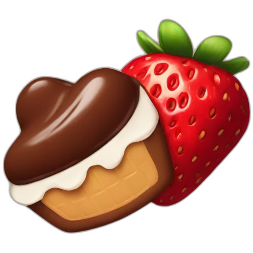 Straberry with nutella emoji