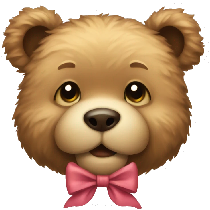 Teddy bear with bow emoji