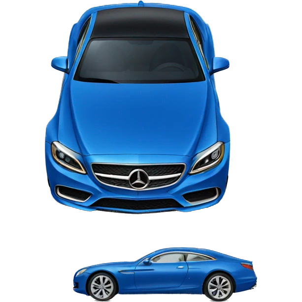 Blue luxury car  emoji