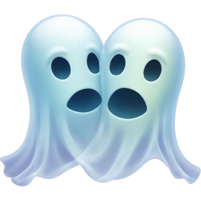 Two ghosts kissing emoji