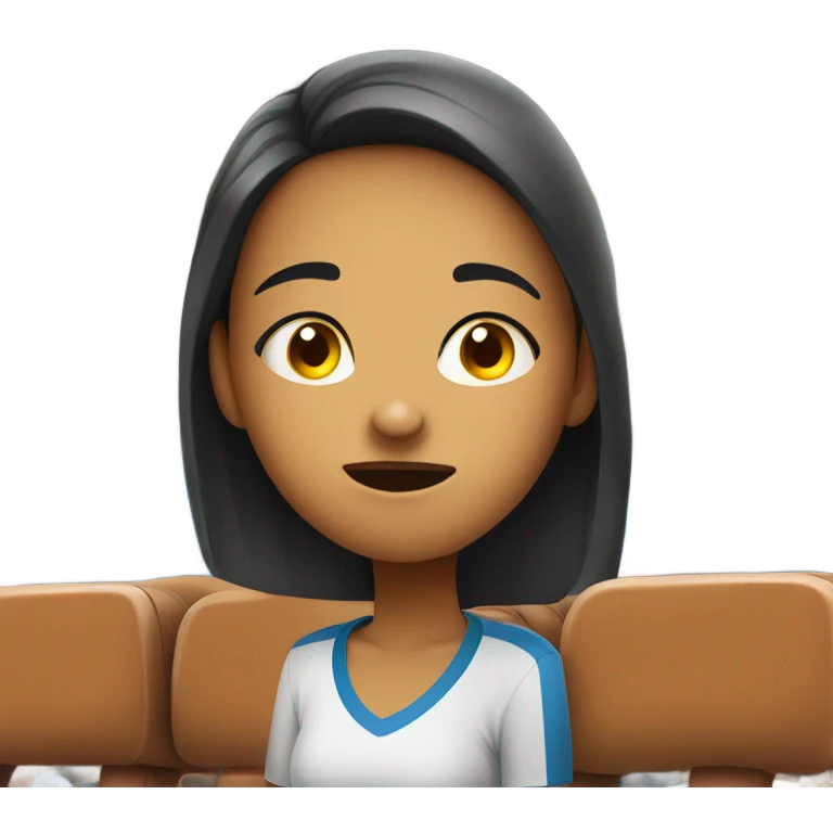girl watching football emoji