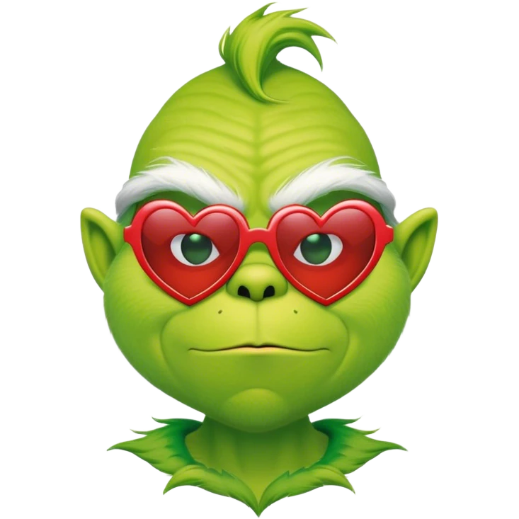 The grinch with heart sunglasses  emoji