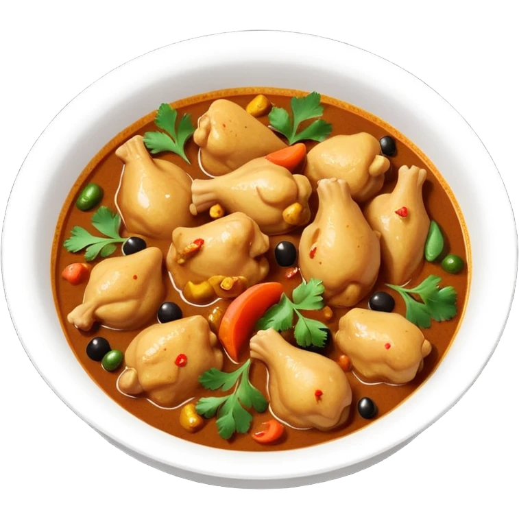 Desi chicken curry in black corai emoji