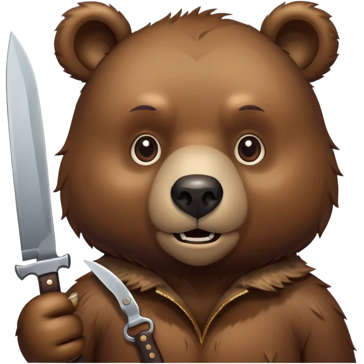Bear and knife emoji