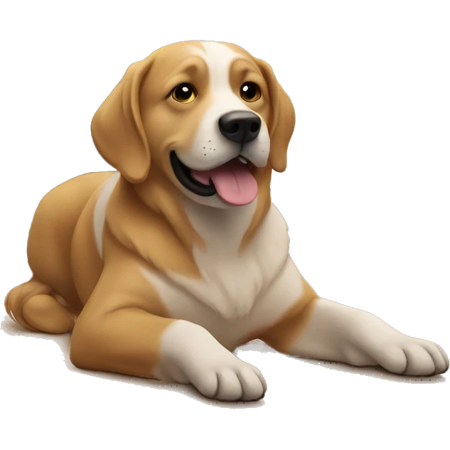 Dog in front of fireplace emoji