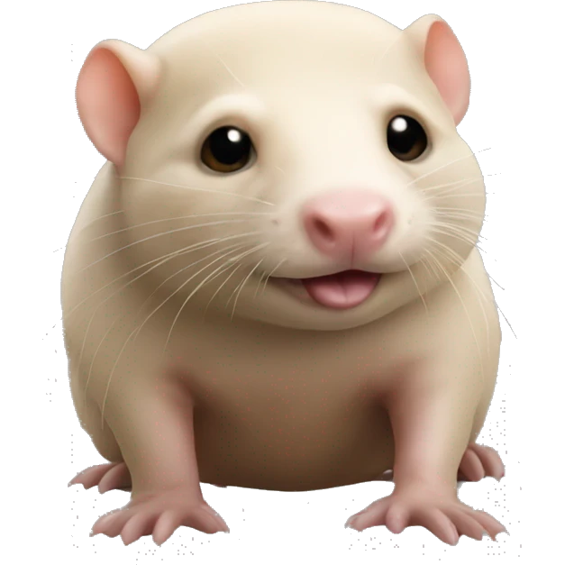Naked mole rat emoji