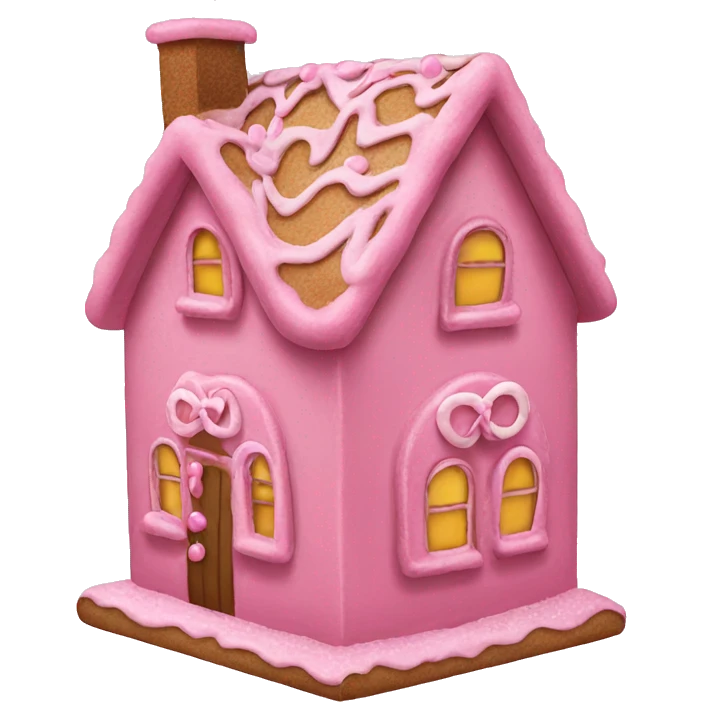 pink gingerbread house emoji