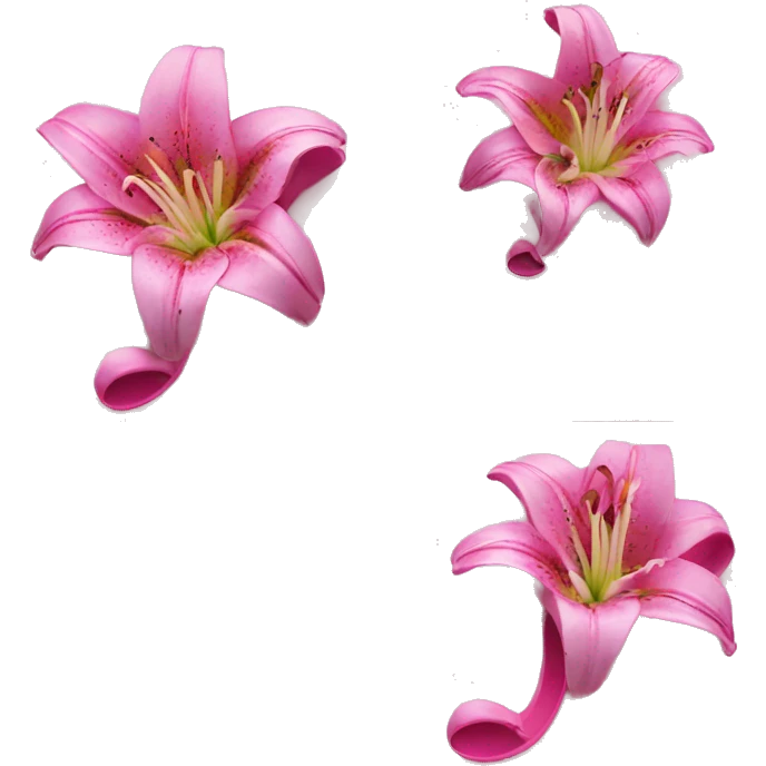 hair claw/clip with pink lily ( accessory)  emoji