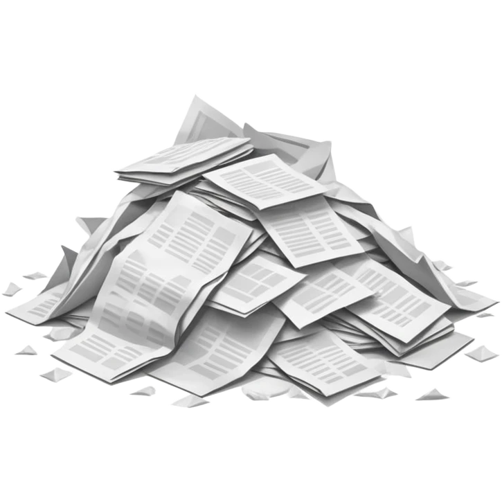 pile of papers on the floor emoji