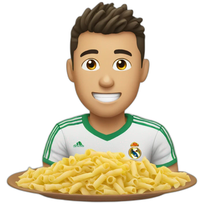 Ronaldo eating pasta emoji