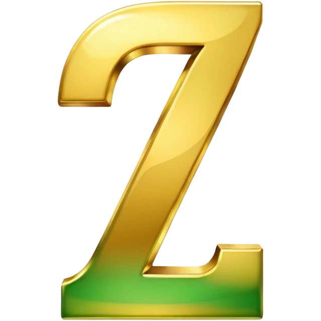 number 7 in golden and green shadows emoji