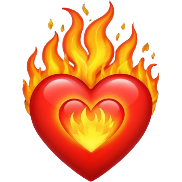 I want the emoji to be the heart on fire but make the heart black emoji