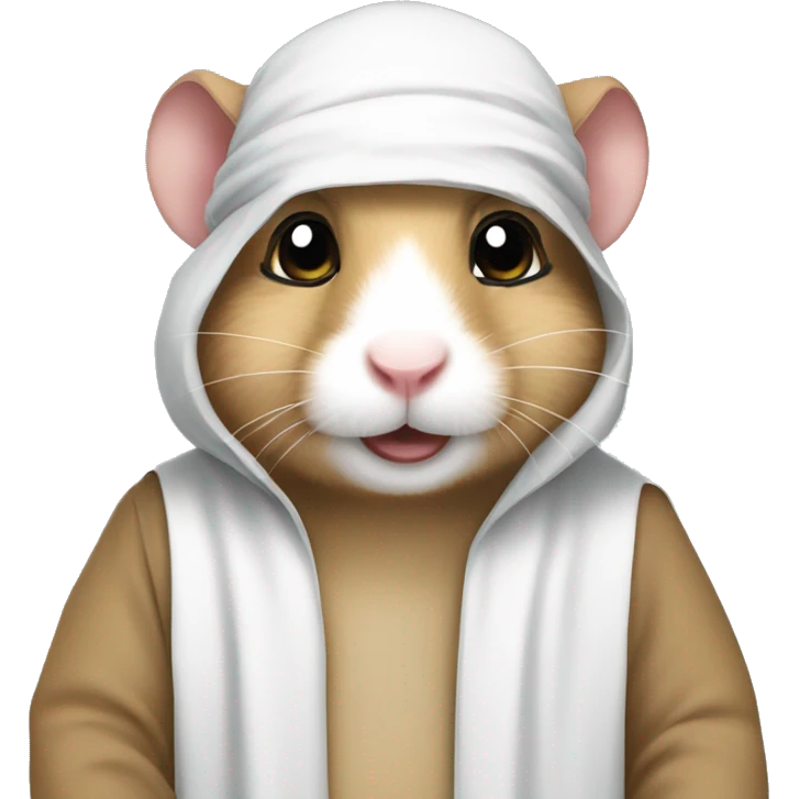 Arab white thobe costume male hamster emoji