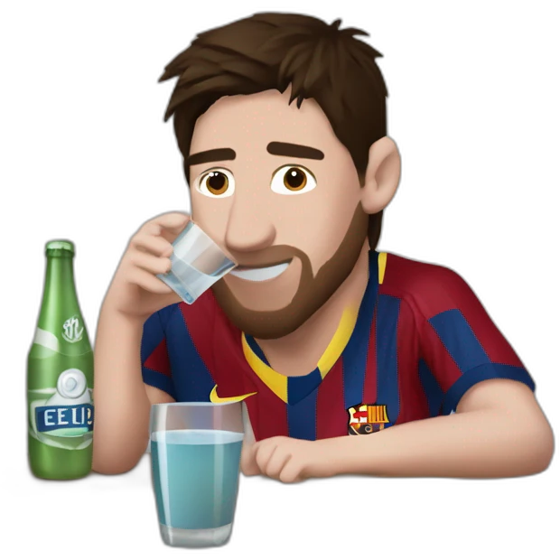 Lionel messi drinking Mate emoji