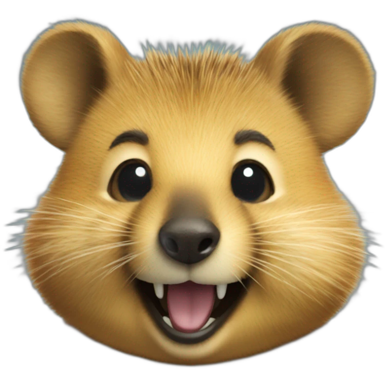 Quokka smile mustarch emoji