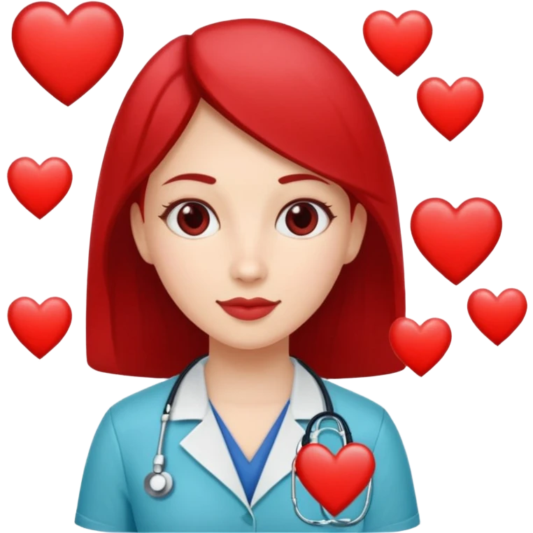Me as a phlebotomist with hearts emoji