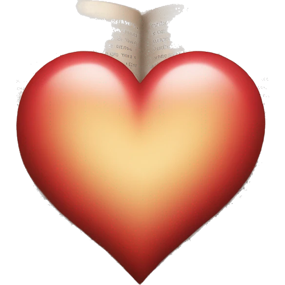 heart on the book cover emoji