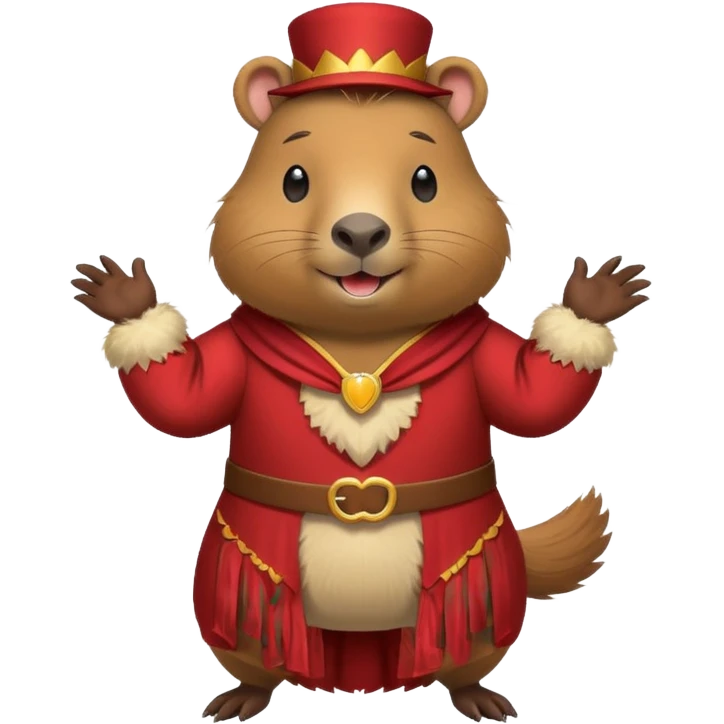 capybara is dancing in costume emoji