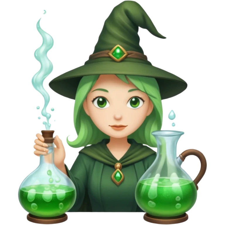 green witch cooking potion emoji