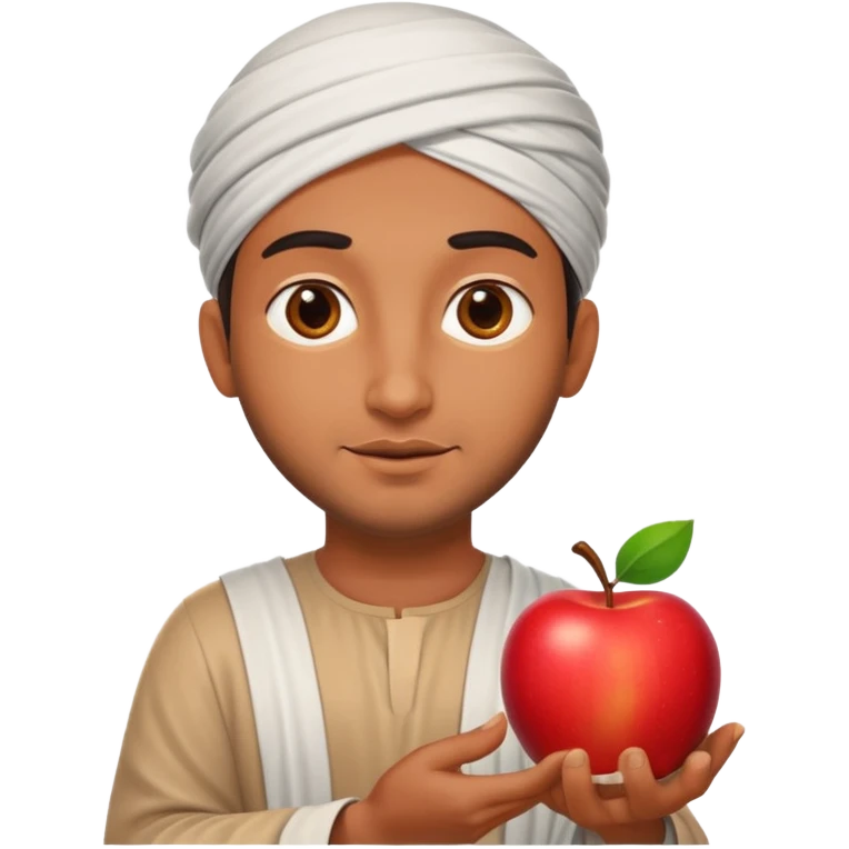 arab god with an apple emoji