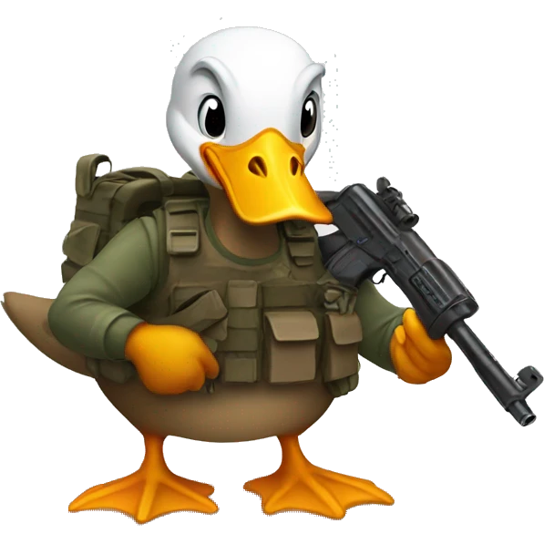 
armed duck emoji
