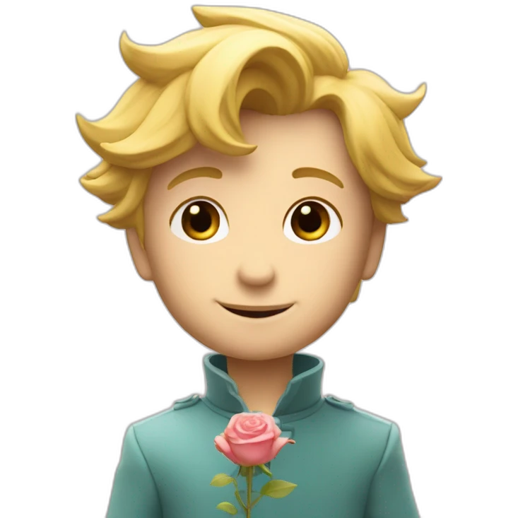 Le petit prince et sa rose emoji
