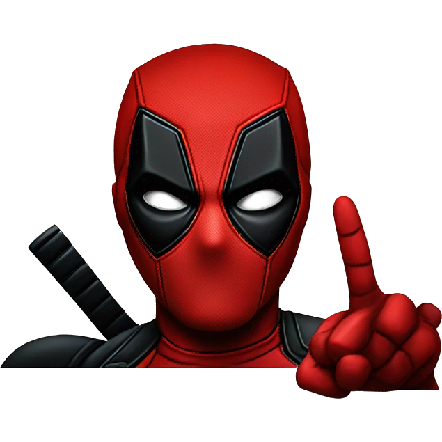 deadpool flipping you off emoji