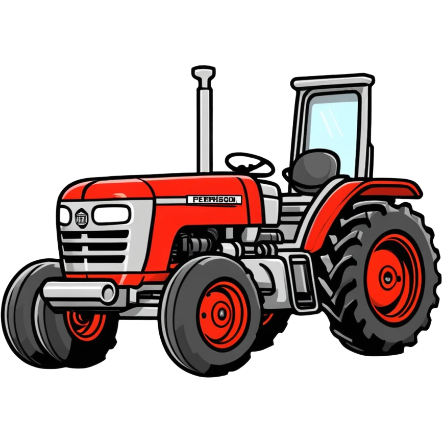 Shiny aerodynamic new Massey Ferguson tractor with spoiler  emoji