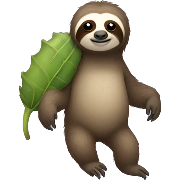 Sloth with a caterpillar body emoji