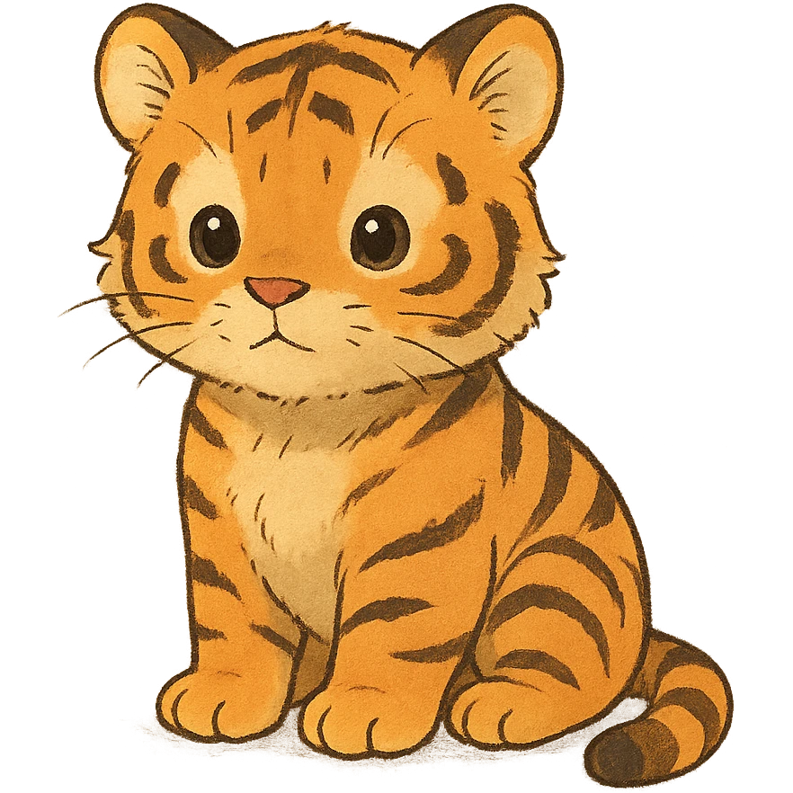cute baby tiger emoji