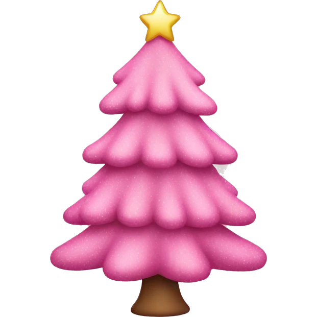 cute pink christmas tree  emoji