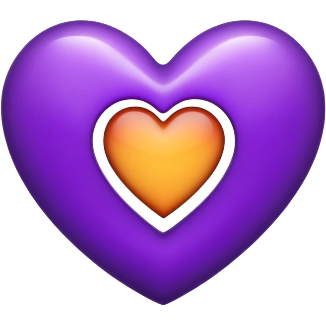The Letter “i” inside a Purple Heart emoji