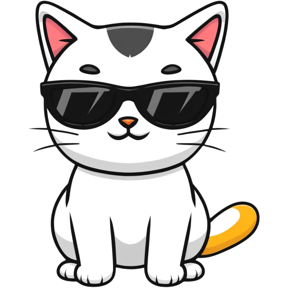 cat weating sunglasses emoji