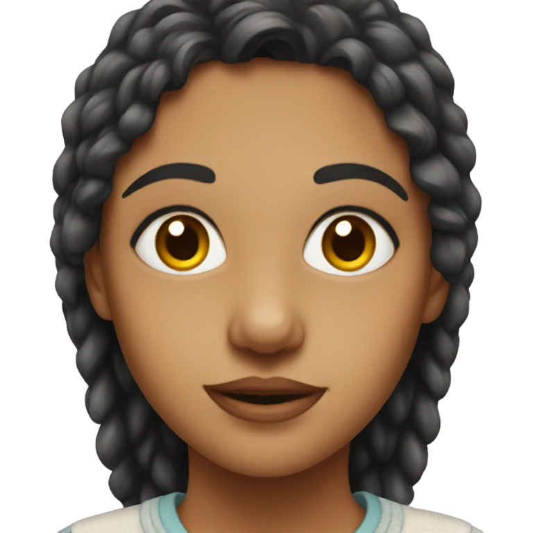 indoor portrait of girl emoji