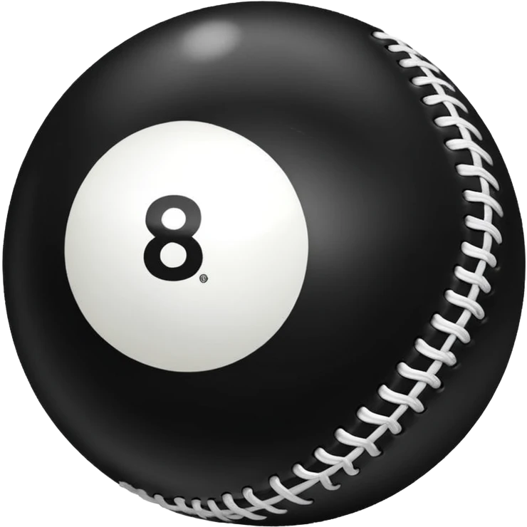 8 ball as a softball emoji