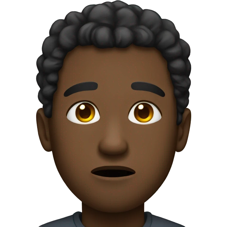 a black man crying  emoji