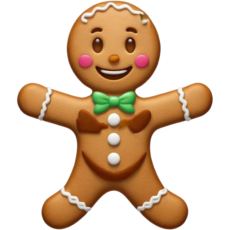 Emoji omino pan di zenzero bianco emoji