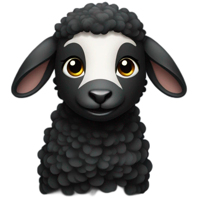 cute black lamb emoji