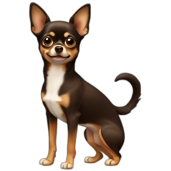 Medium dark Brown Chihuahu emoji