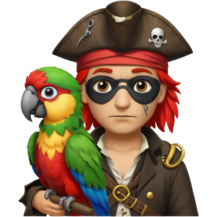pirate and parrot emoji